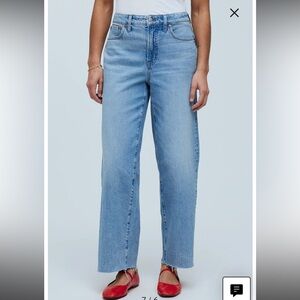 Madewell wide leg cropped jeans